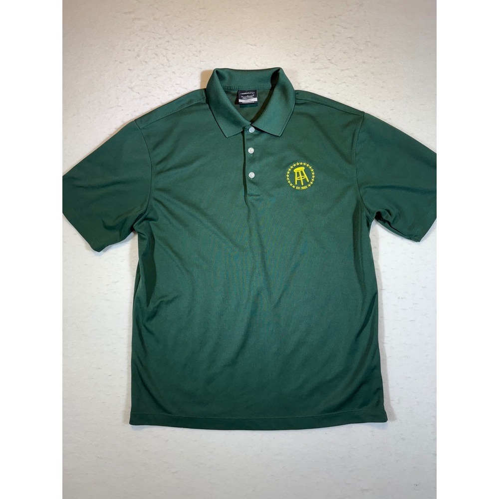 Nike Golf Dri-FIT Polo Shirt Men's Medium Green Barstool Sports Logo